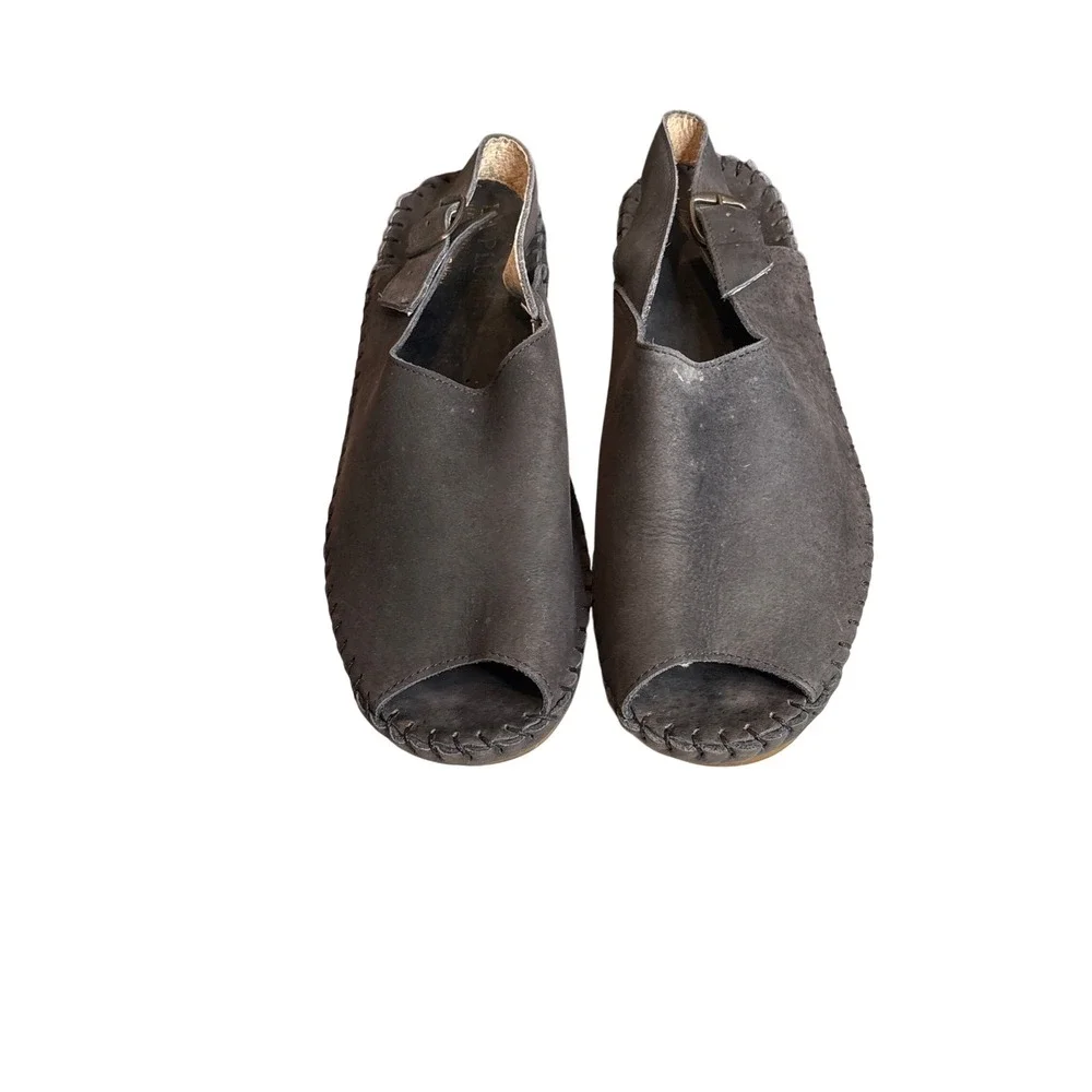 Women's Dark Brown Suede Wedge Slingback